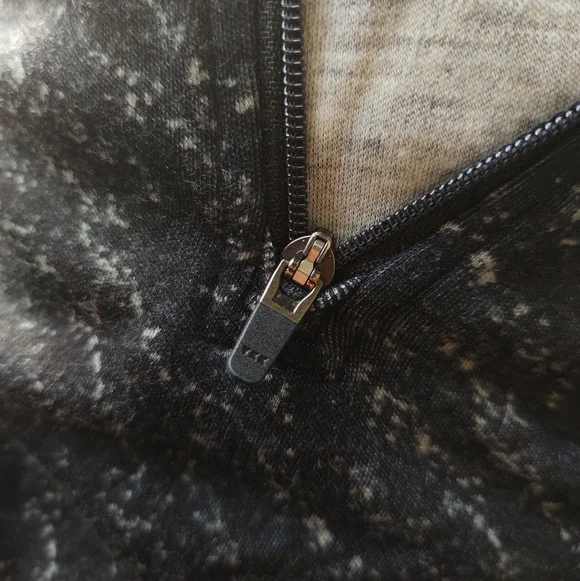 WOOLX jacket women's medium M quarter zip 100% merino wool heathered jacket gray - Picture 7 of 9